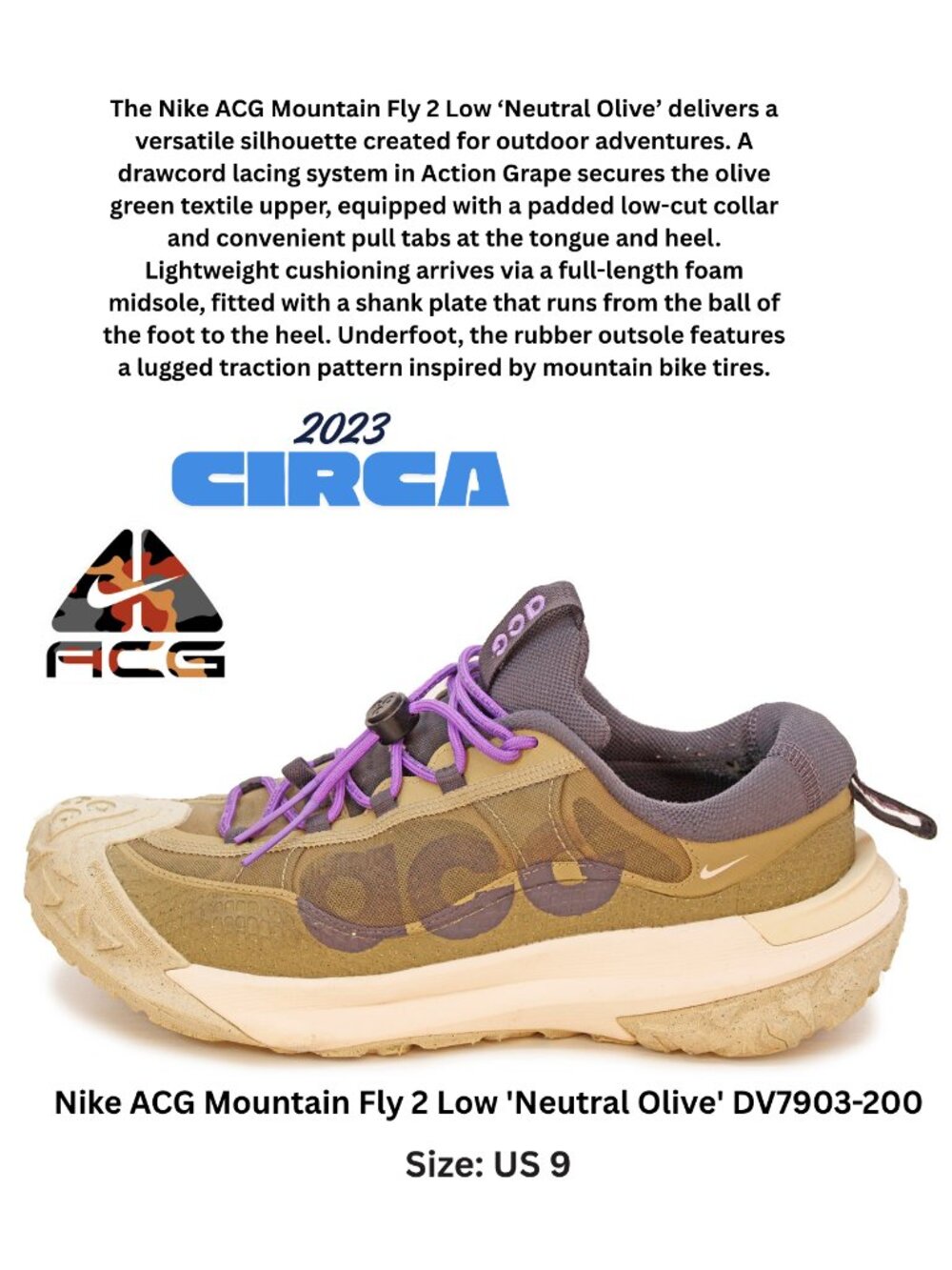 Nike ACG Mountain Fly 2 Low 'Neutral Olive' DV7903-200